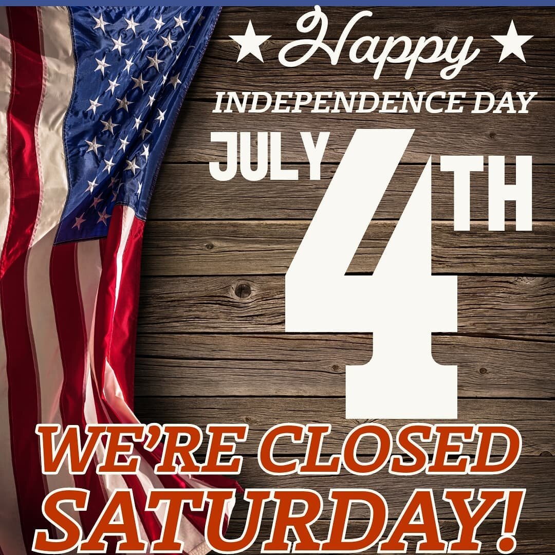 We will be closed on Saturday the 3rd to celebrate! Everyone be safe and have a wonderful time with family and friends! #happyindependenceday 
#texashillcountry #txhillcountry #texas #usa🇺🇸 #familyfirst #designateddriver #dstx #dstxfood #hillcount